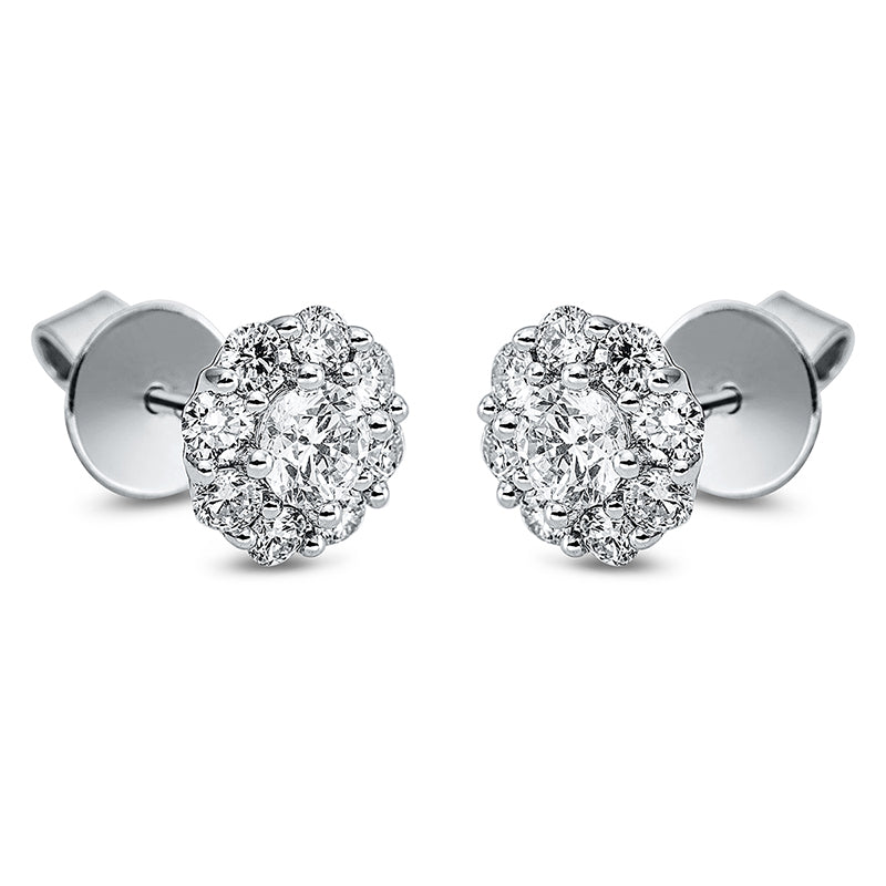 Серьги-гвоздики 18 кт WG