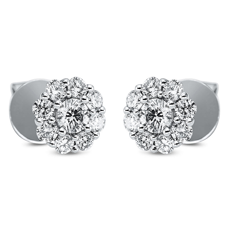 Серьги-гвоздики 18 кт WG