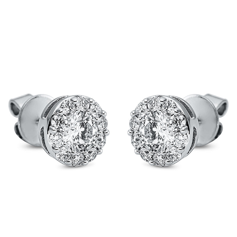 Серьги-гвоздики 18 кт WG