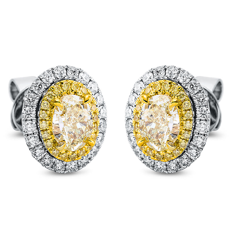 Ohrstecker 4er-Krappe 18 kt WG+GG