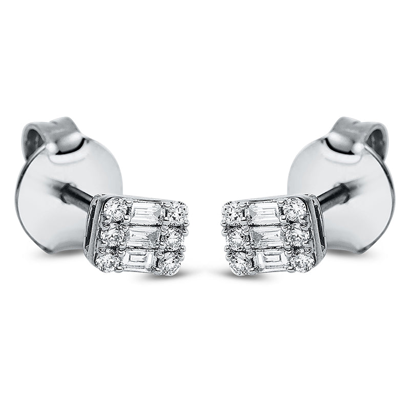 Серьги-гвоздики 18 кт WG