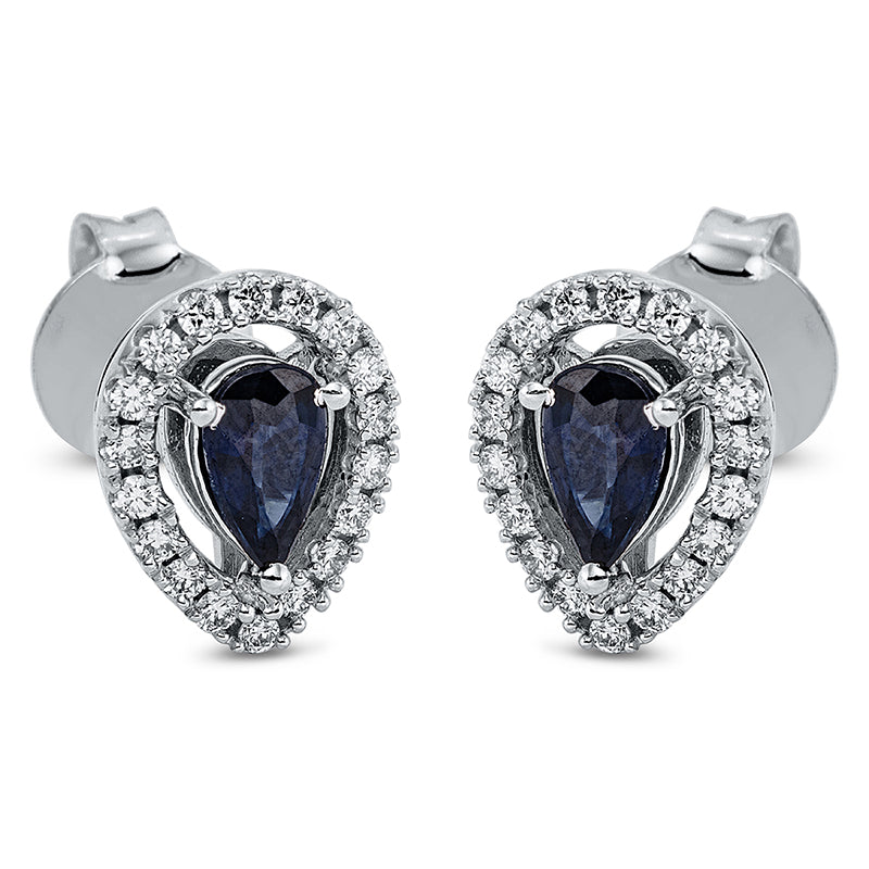 Серьги-гвоздики 18 кт WG