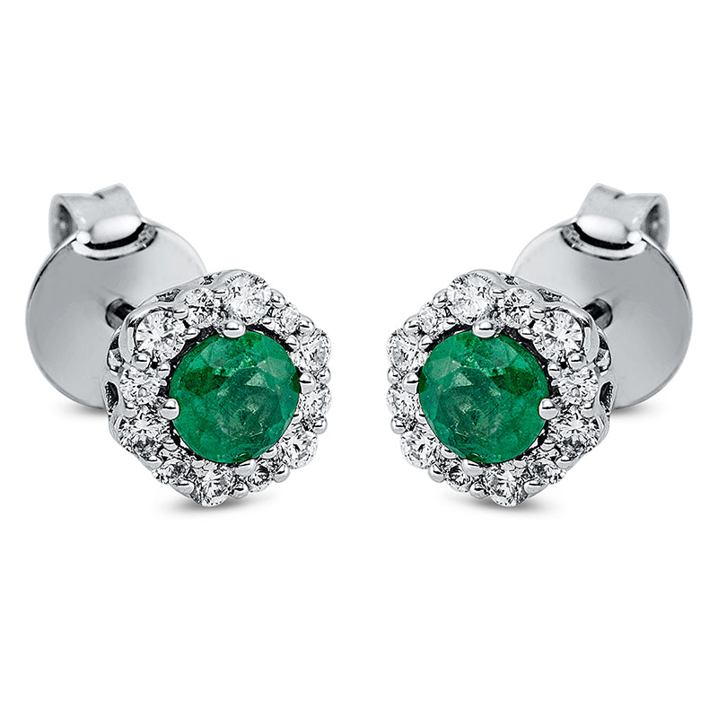 Серьги-гвоздики 18 кт WG