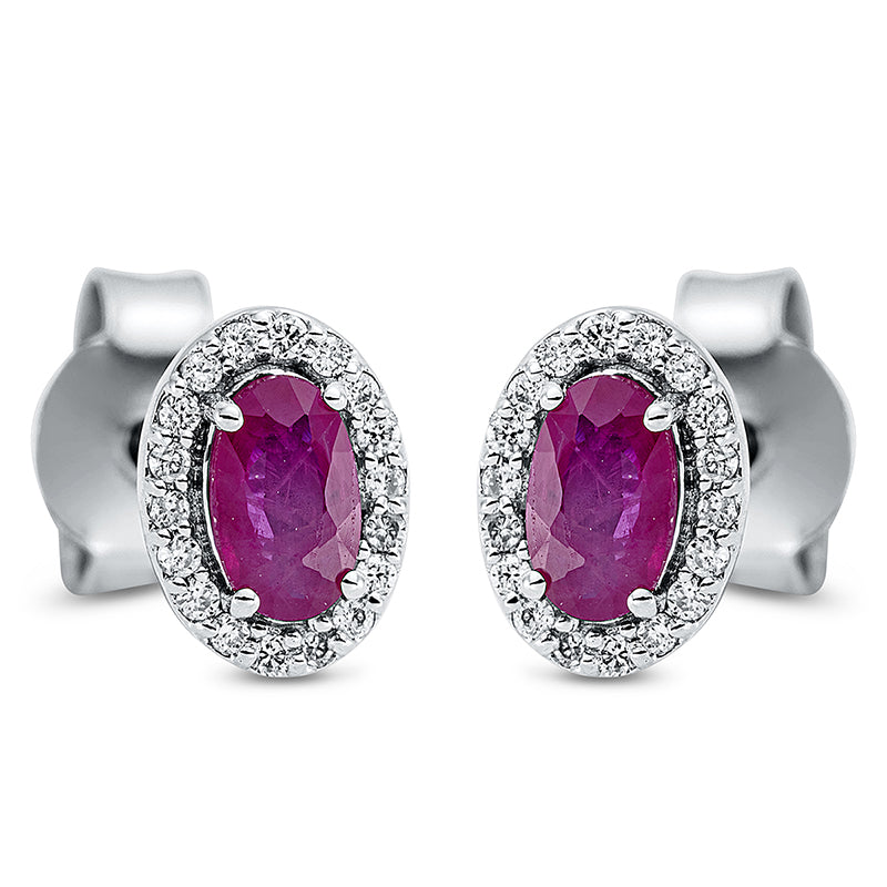 Серьги-гвоздики 18 кт WG