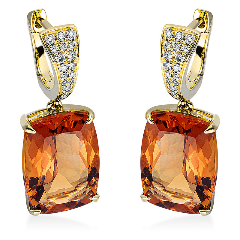 Серьги 4 зубца Золото 18 карат