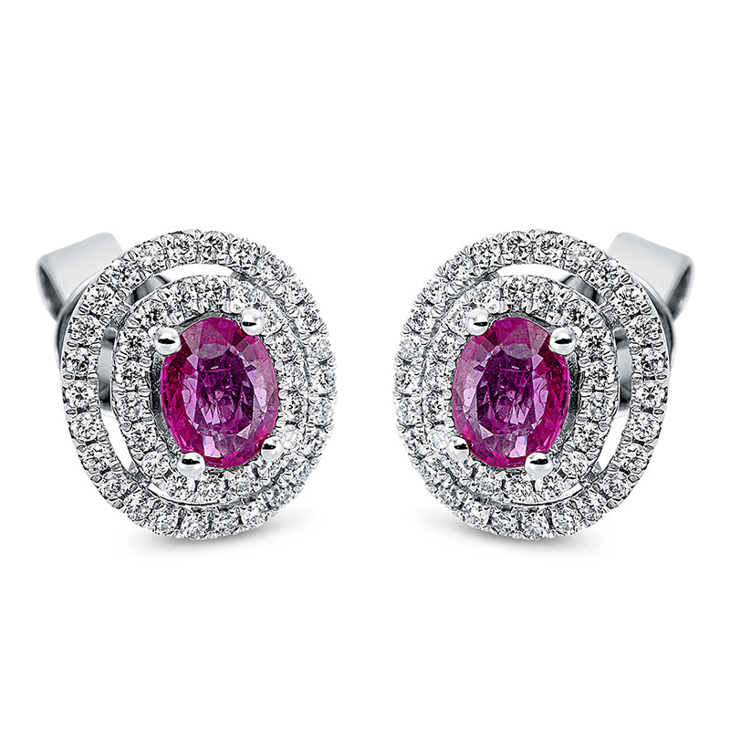 Ohrstecker 4er-Krappe 18 kt WG