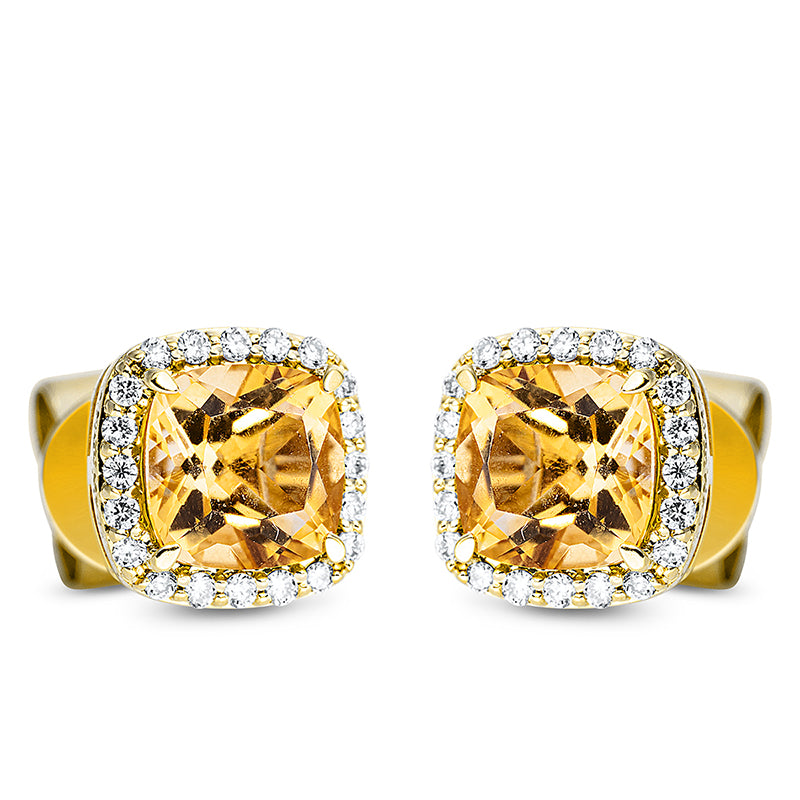 Ear studs 4 prongs 18 kt gold