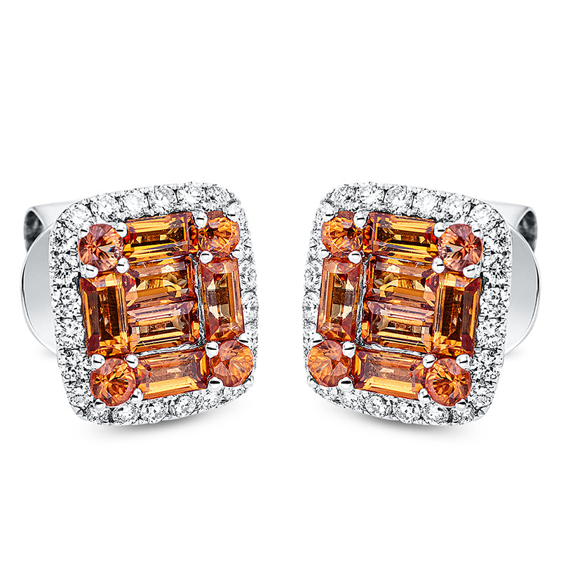 Серьги-гвоздики 18 кт WG