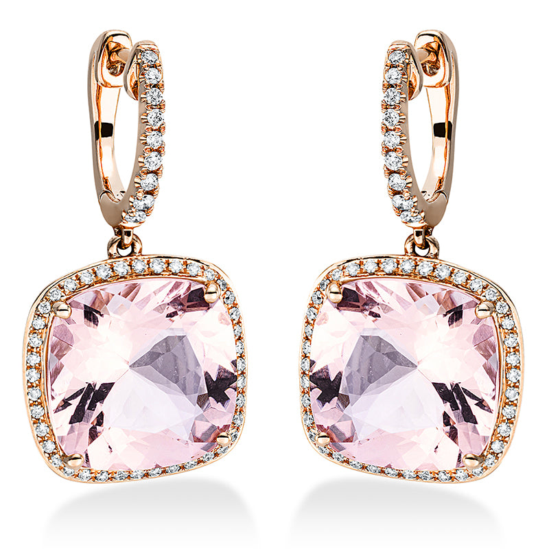 Earrings 4 prongs 18 kt