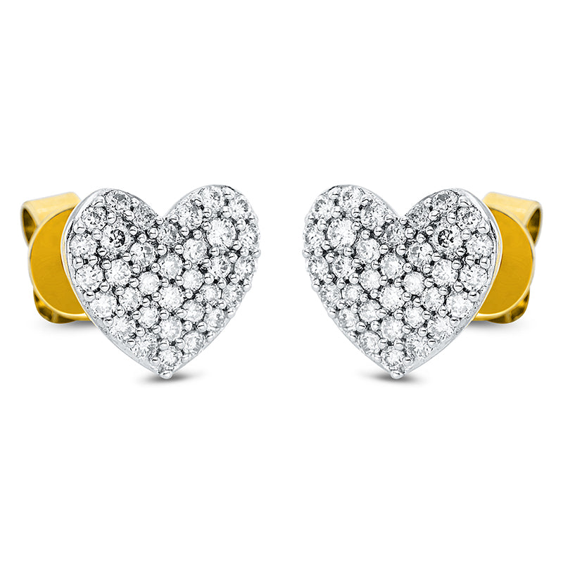 Ohrstecker 18 kt GG Herz