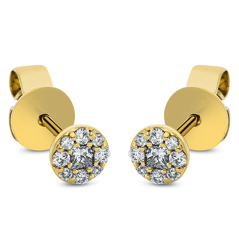 Серьги-гвоздики 18-каратное золото