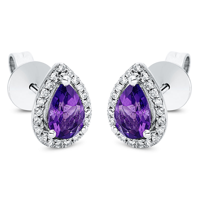 Ohrstecker 3er-Krappe 14 kt WG