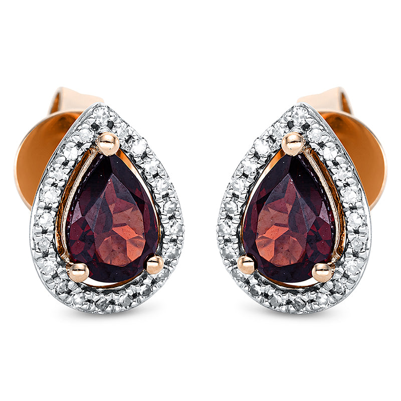 Ohrstecker 3er-Krappe 14 kt RG