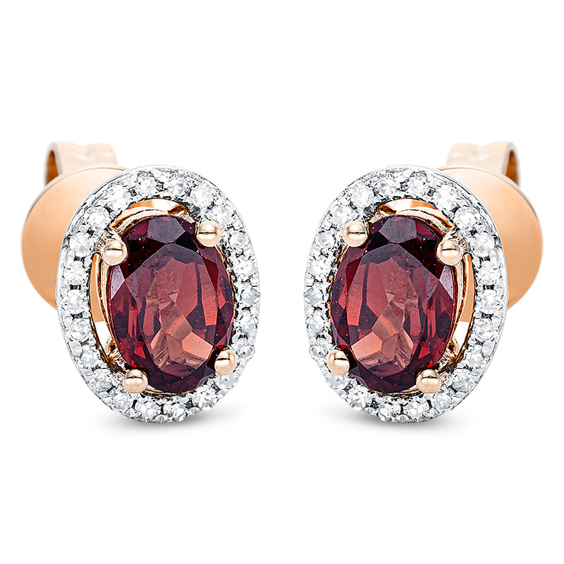 Ohrstecker 4er-Krappe 14 kt RG