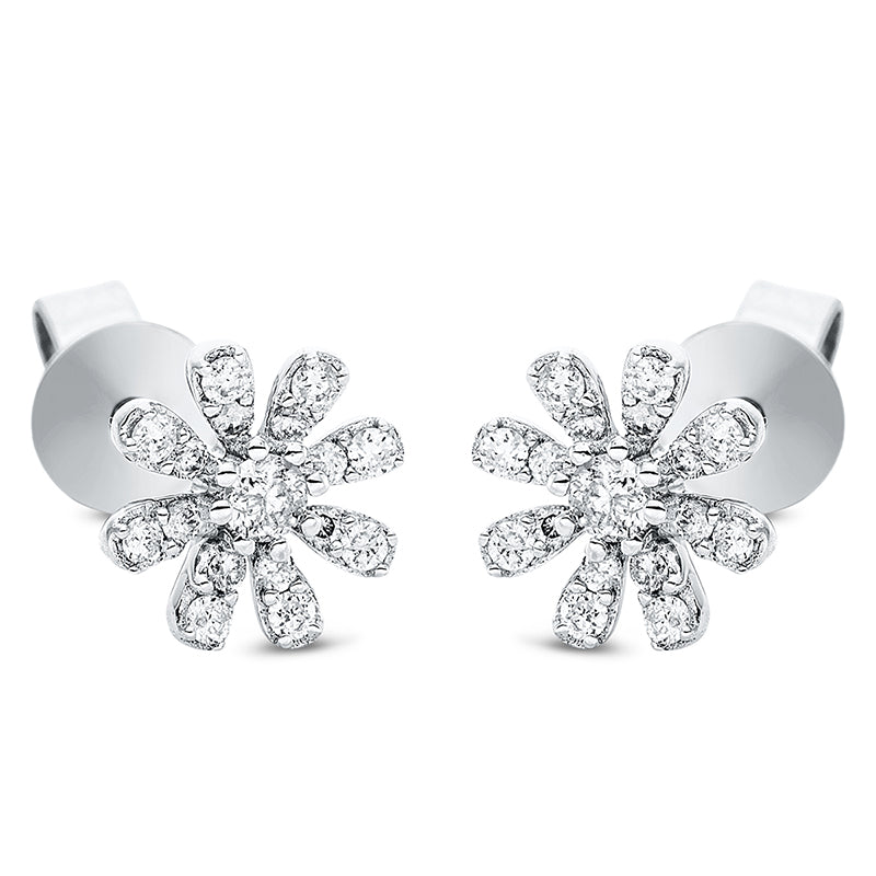 Ohrstecker 18 kt WG Blume/Blumen