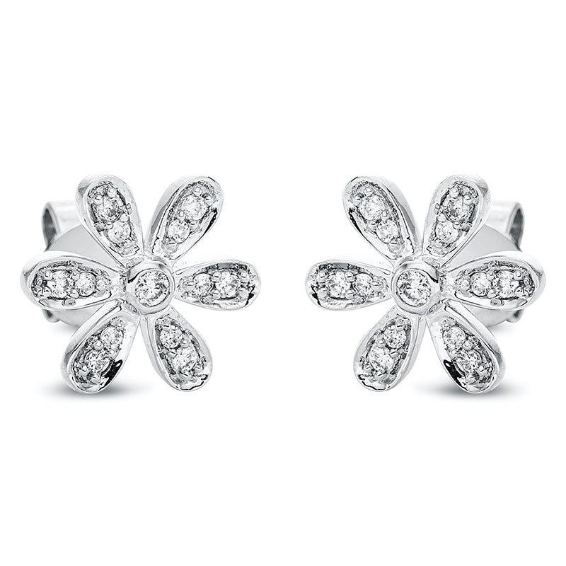 Ohrstecker 18 kt WG Blume/Blumen