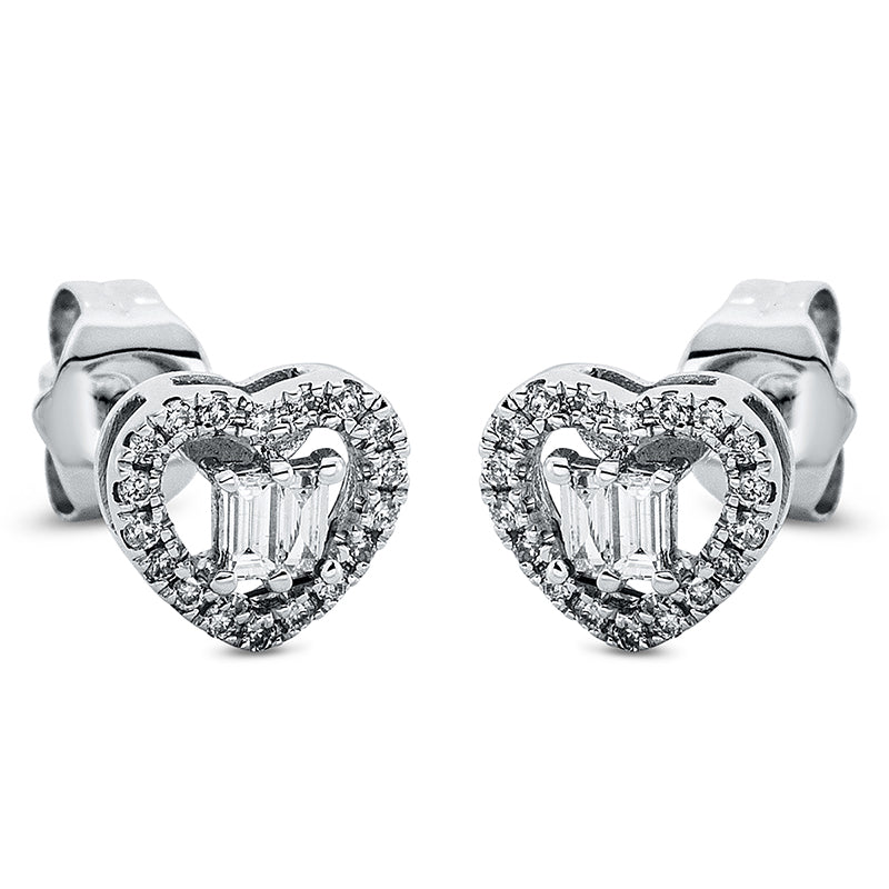 Ohrstecker 18 kt WG Herz