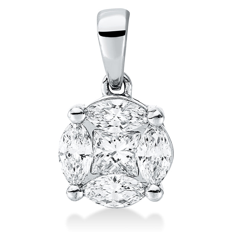 Подвеска WG 18 карат с ушком