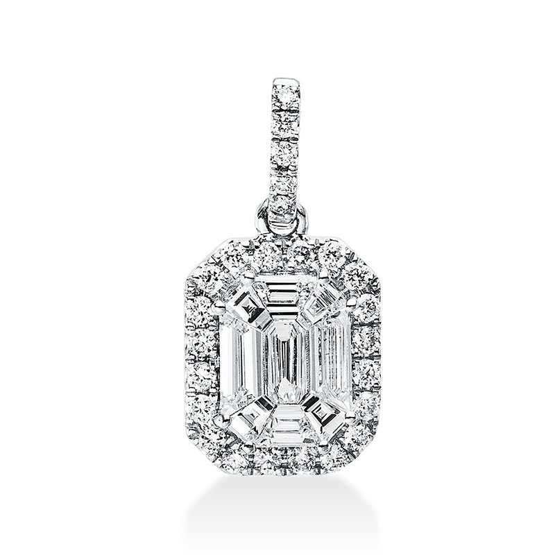 Подвеска WG 18 карат с ушком