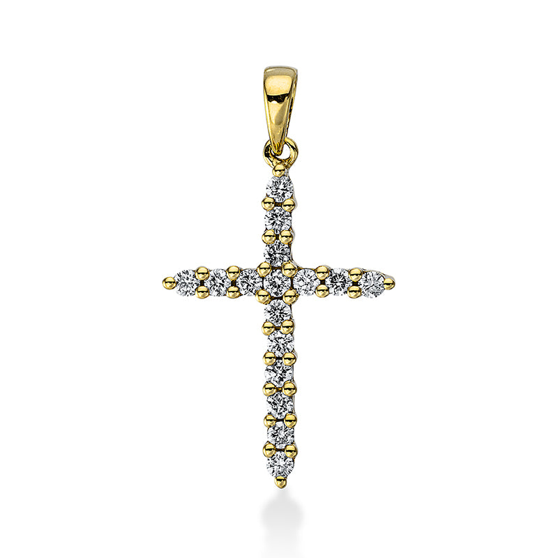 Anhänger 18 kt GG Kreuz, mit Öse