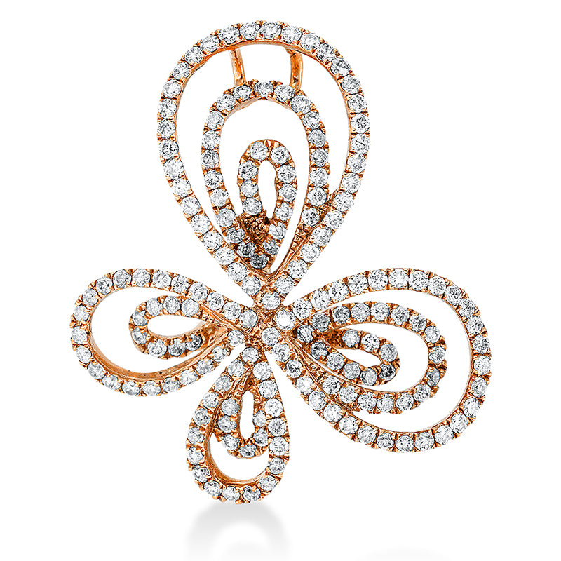 18 kt rose gold butterfly pendant