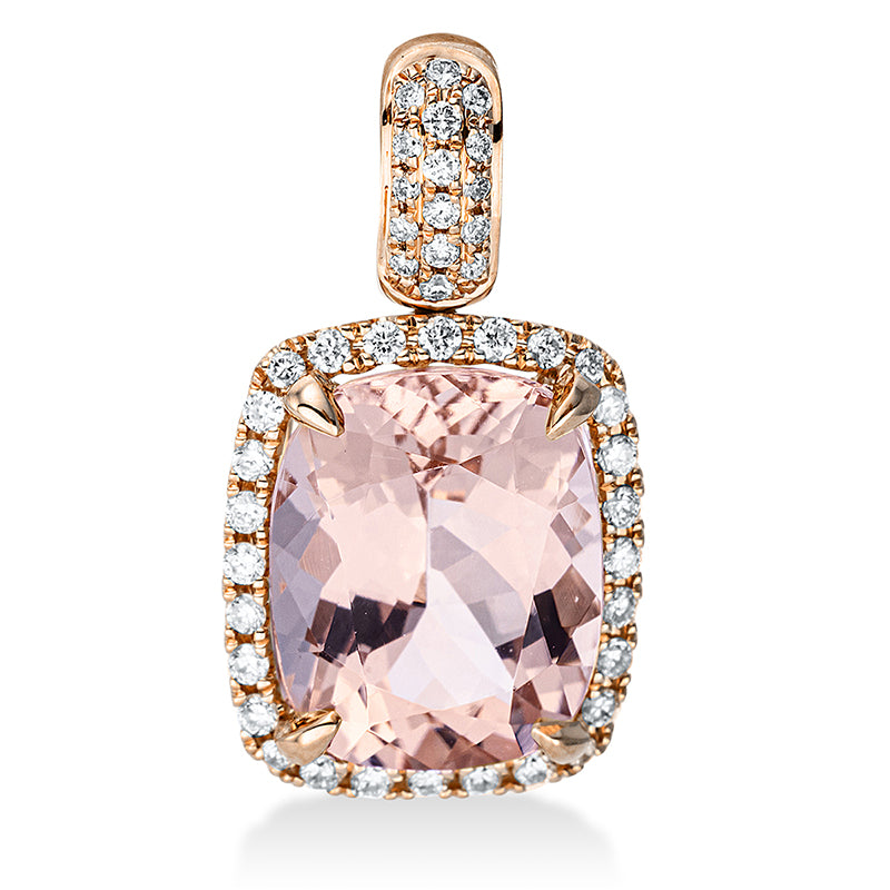 Pendant 4 prongs 18 kt gold, with eyelet