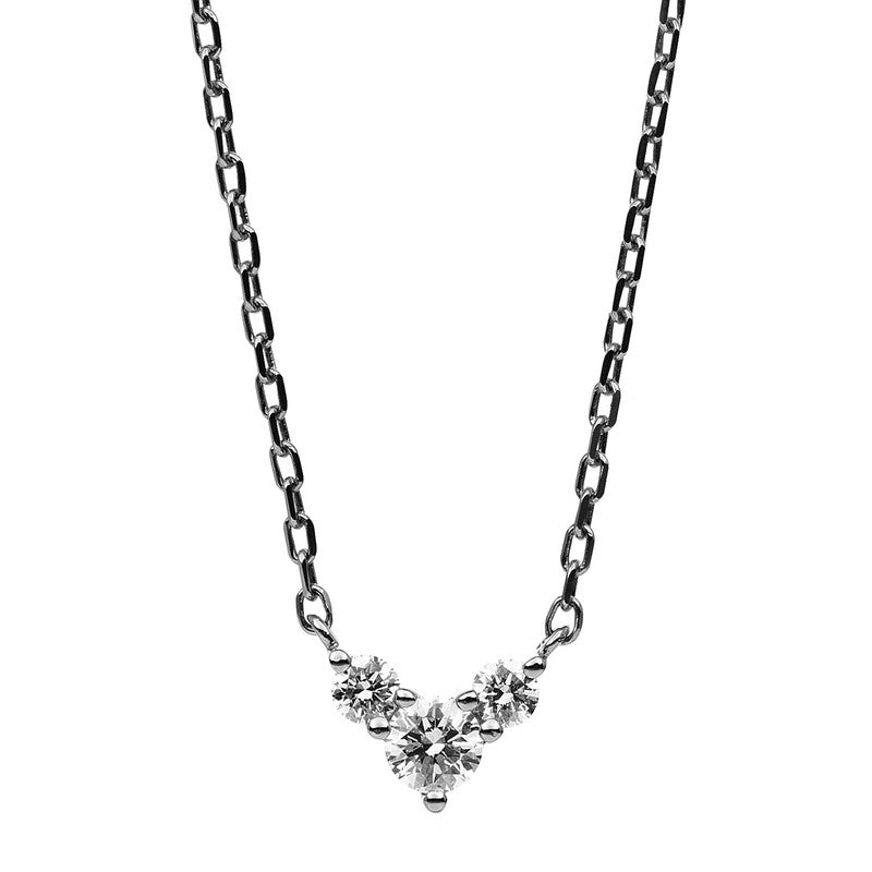 Collier 14 kt WG, ZÖ 40 + 42,5 cm