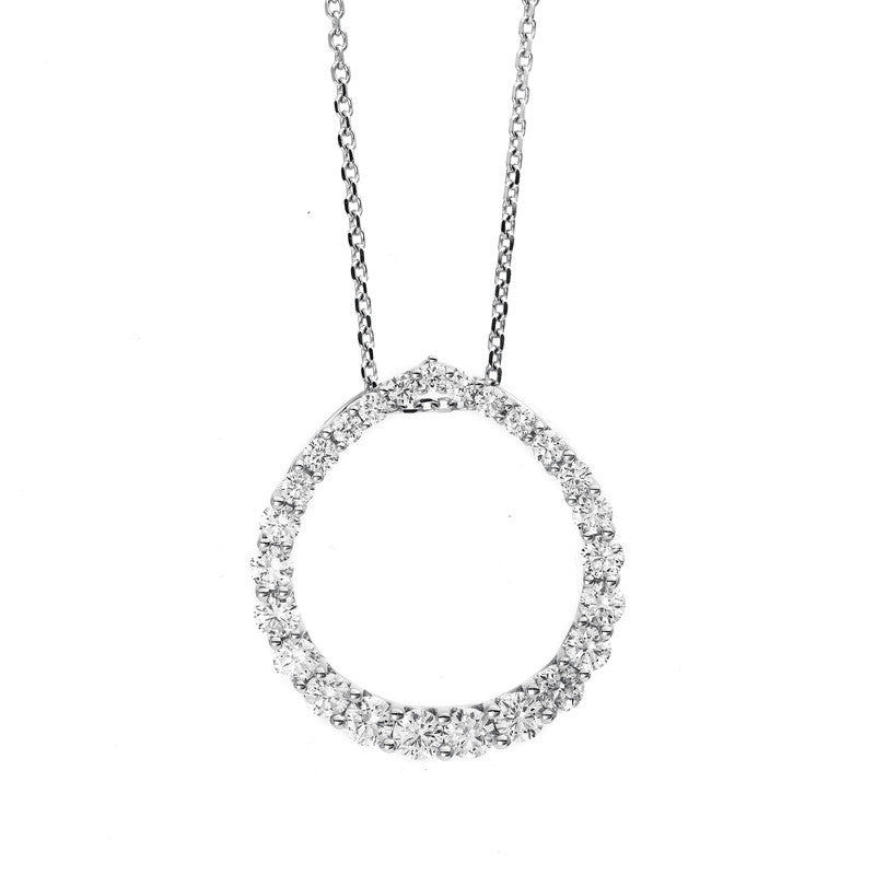 Ожерелье 18 карат WG круг
