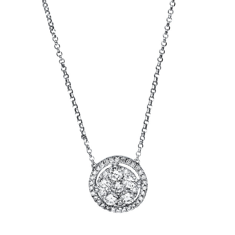 Ожерелье 18 карат WG, ZÖ 38 см + 40,6 см