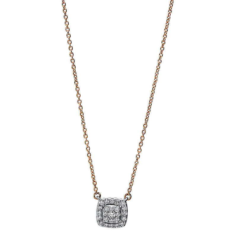 Collier 18 kt RG+WG