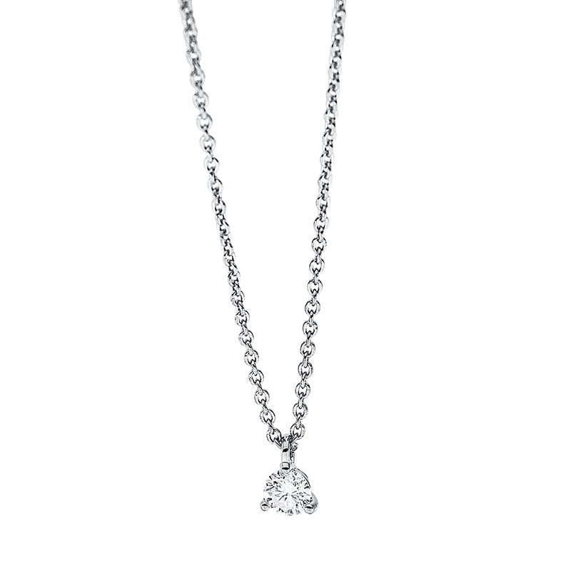 Collier 3er-Krappe 18 kt WG, mit Öse