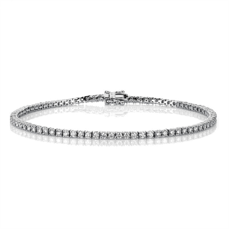 Браслет 4 зубца Белое золото 18 карат