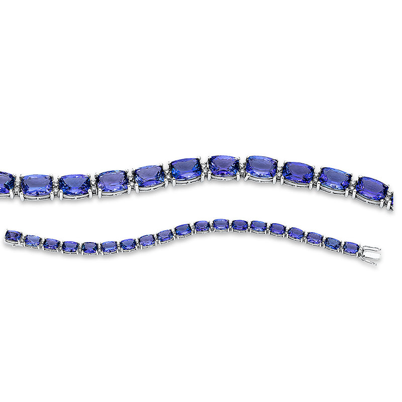 Браслет 4 зубца Белое золото 14 карат