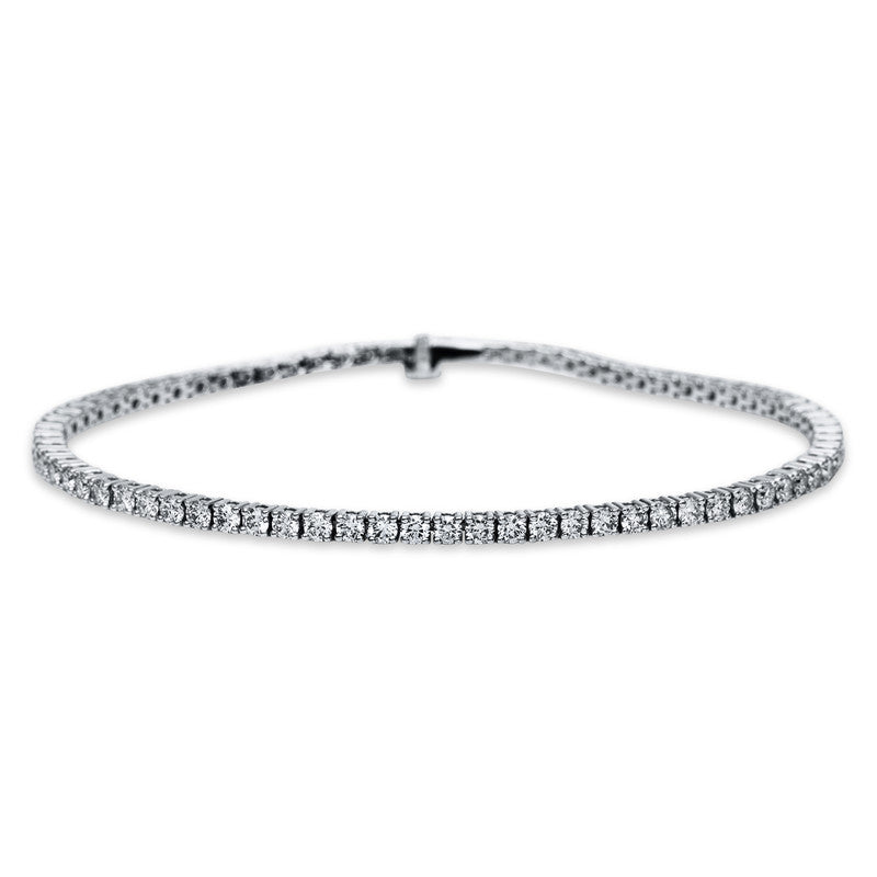 Браслет 4 зубца Белое золото 18 карат