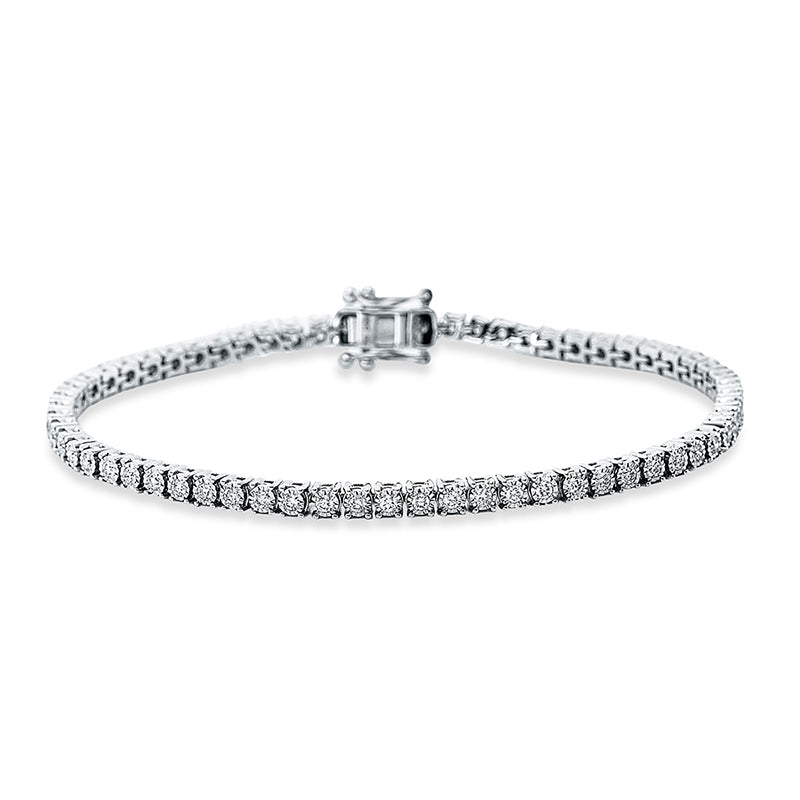 Браслет 4 зубца Белое золото 18 карат