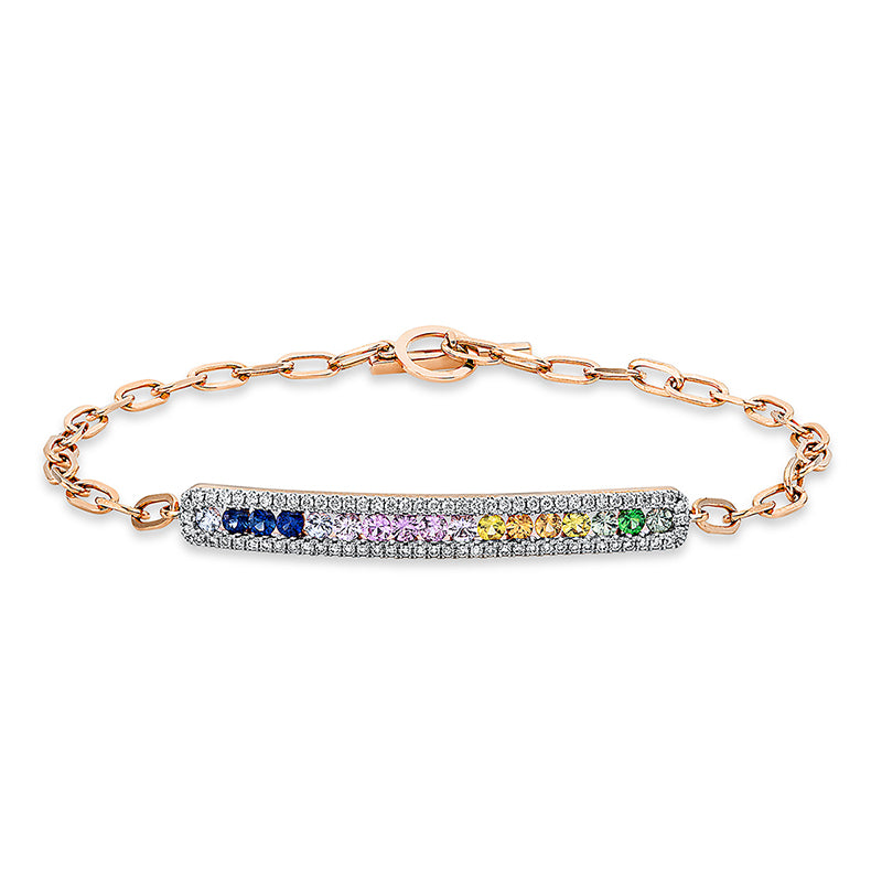 Bracelet 18 kt RG+WG
