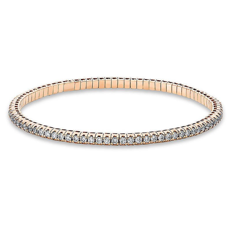 Браслет 18-каратное розовое золото, гибкая лента, регулируемая,