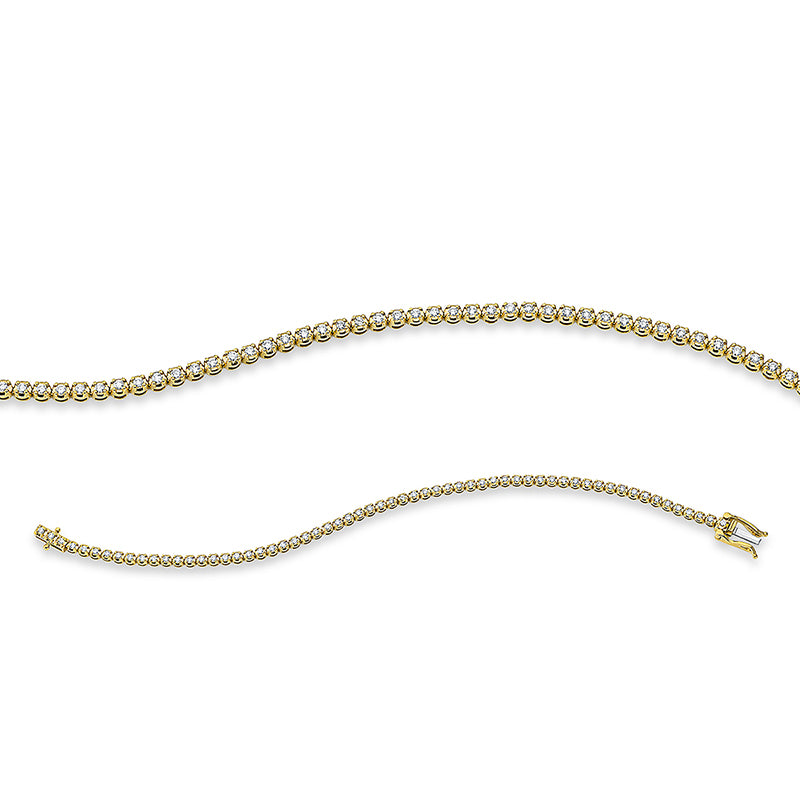 Bracelet 4 prongs 18 kt gold