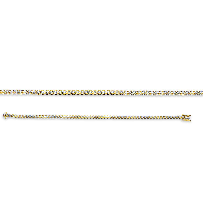 Bracelet 4 prongs 18 kt gold
