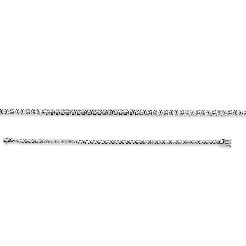 Bracelet 4 prongs 18 kt white gold