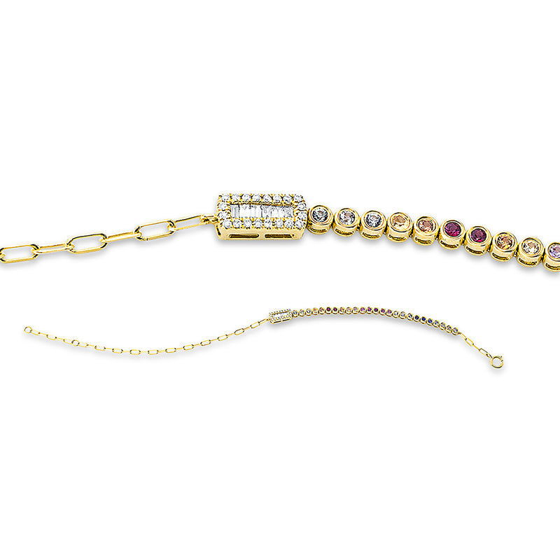 Armband 18 kt GG, mit ZÖ 16 cm