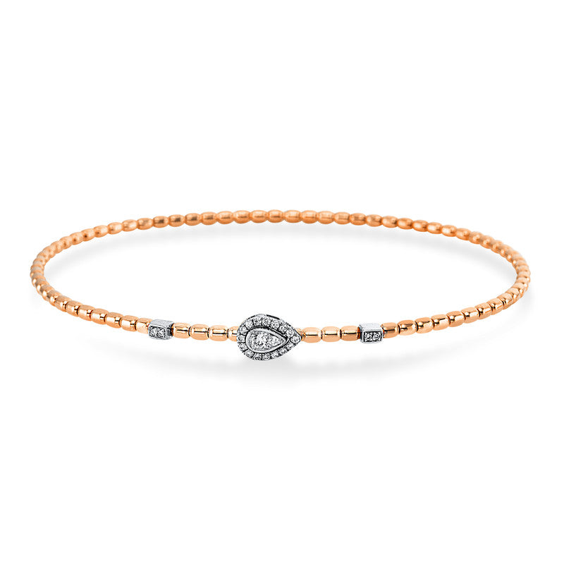 Браслет 18 карат RG+WG