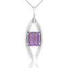 Weißgold / 375/- Gold / 0.077 ct. - Amethyst