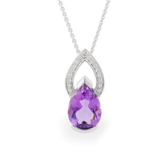 [31036830-34-20-1] ANHÄNGER - E.AMETHYST/Brill. 0,128 Ct. H/si