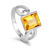 Weißgold / 750/- Gold / 0.208 ct. / 62 - Citrin