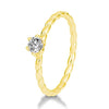 Gelbgold / 750/- Gold / 0.25 ct. / 58 - Brillant - Keine