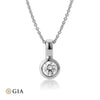 Platin / 950/- Platin / 0.50 ct. - Brillant mit GIA-Zertifikat - Keine