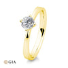 Gelbgold / 585/- Gold / 0.50 ct. / 58 - Brillant mit GIA-Zertifikat - Keine