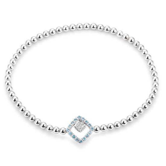 ARMREIF - E.SAFIR WEISS/ED.TOP.DUNKEL (SWISS BLUE)