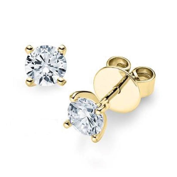 Ohrstecker mit Diamant – 4er-Krappenfassung – Klassisch